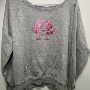Champion off the shoulder crewneck.